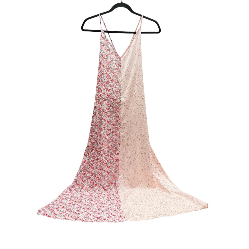 Cider Maxi Slip Dress Two Tone Pink Floral NWT Women's Size XS